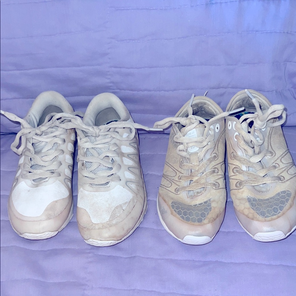 Varsity Kids Cream and White Sneakers, 2 pairs, size 1